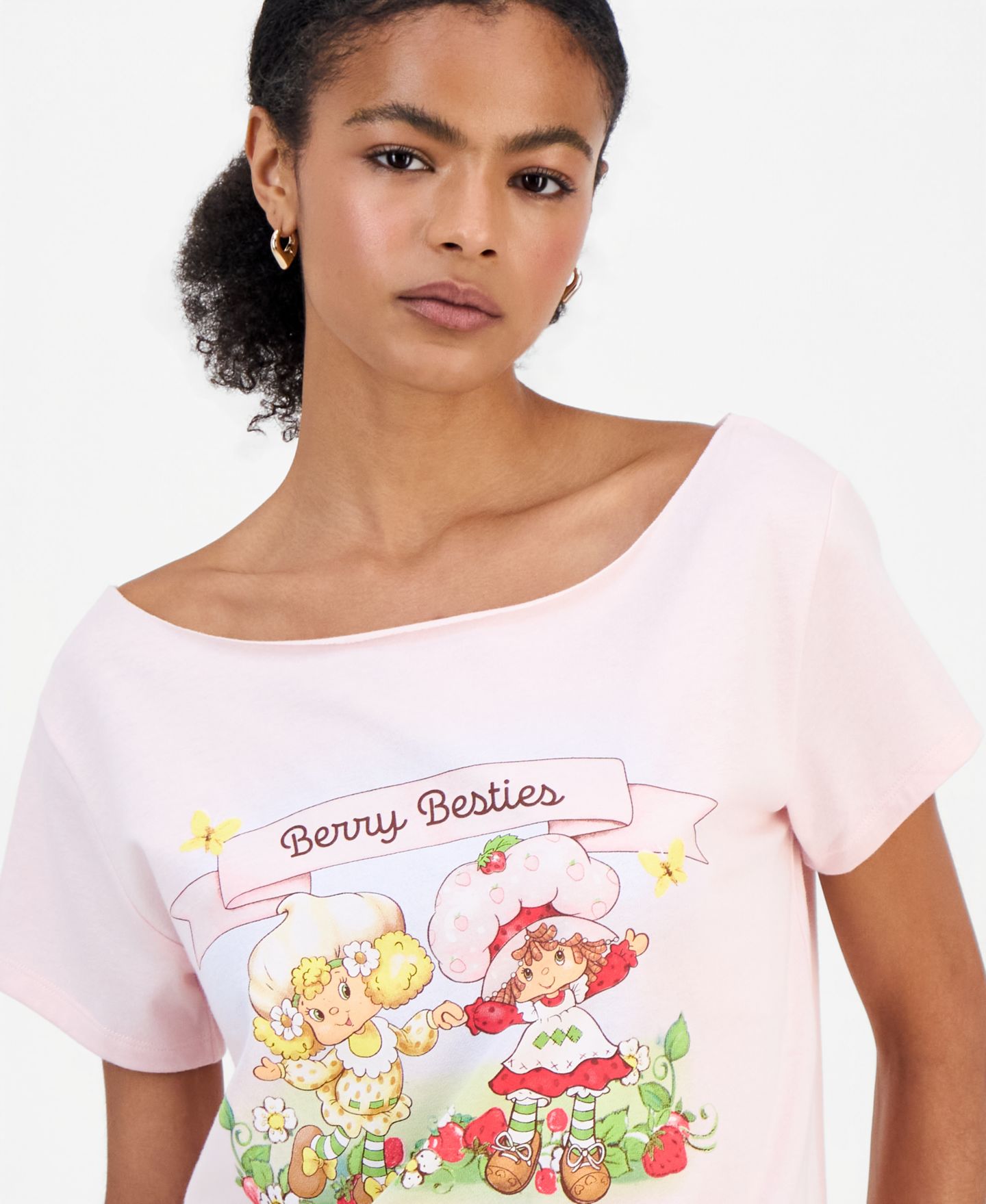 Женская футболка Love Tribe Juniors' Strawberry Shortcake Graphic, цвет: Ballet Slipper — фото 2