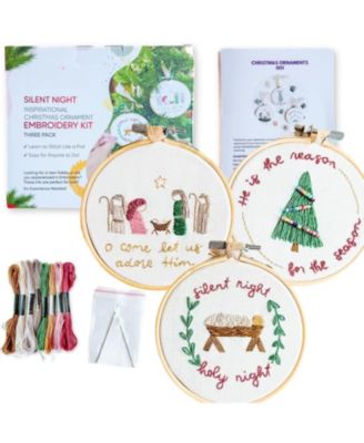 Elly Grace Embroidery Kit Hoop Beginners Adults Thread Silent Night