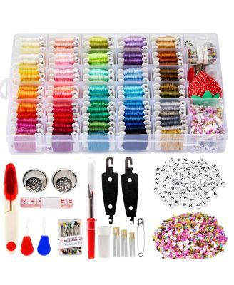 95-color Embroidery Kit Friendship Bracelet String Beads Storage Box 1200