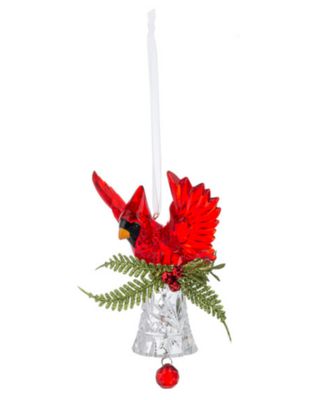 Kissing Krystals Cardinal Bell Ornament