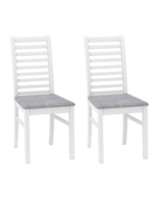 Wooden Dining Chair Set of 2 with Rubber Wood Legs for Modern Dining Room Seating