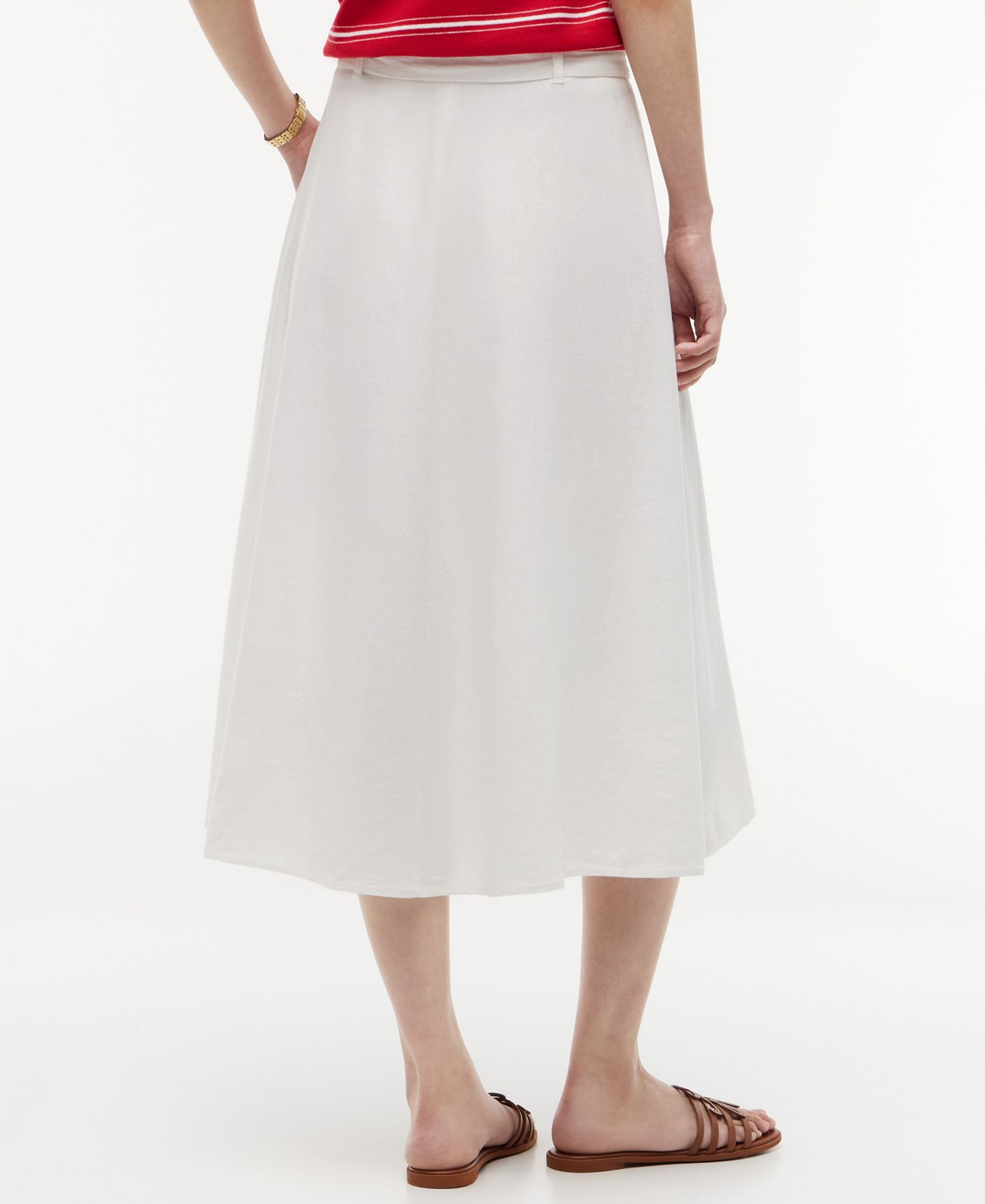 Женская юбка Tommy Hilfiger Belted Midi, цвет: Экрю — фото 5