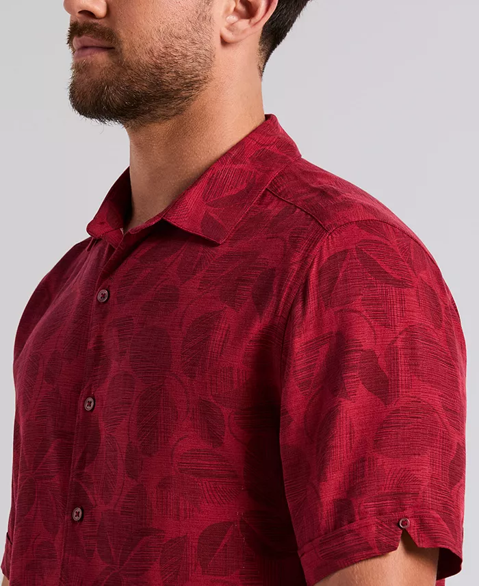 Men's Tonal Floral Print Shirt - thumbnail 4