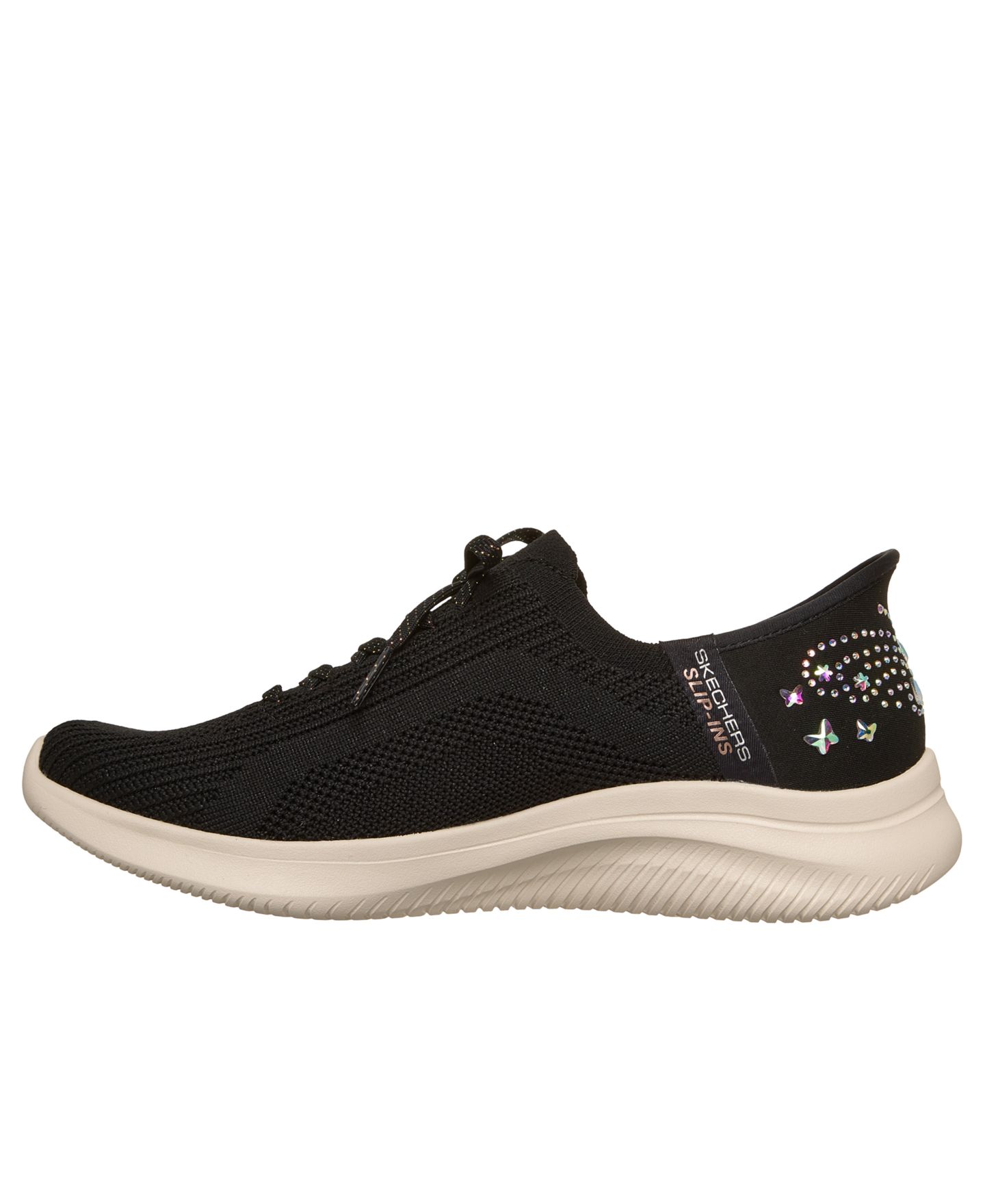 Женские кроссовки Skechers Slip-ins: Ultra Flex 4.0 - Gemstone Glow Casual, цвет: Чёрный — фото 3