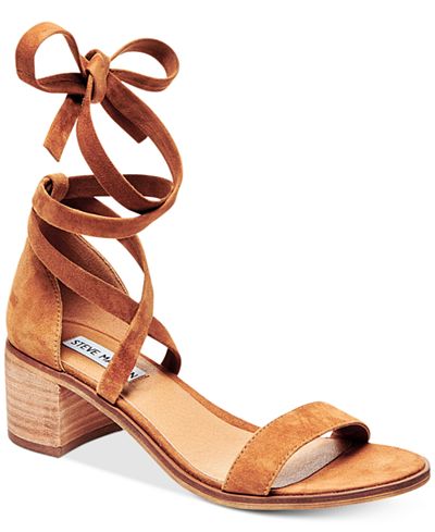 steve madden tan block heels