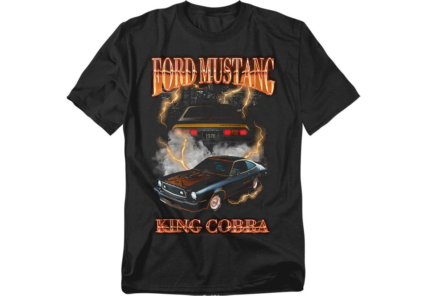 Мужская футболка Mustang Ford King Cobra Thunder Band, цвет: Чёрный — фото 1