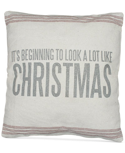 Primitives by Kathy It's Beginning to Look a Lot Like Christmas Holiday Pillow