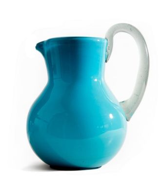 Handblown Glass Pitcher - Aqua
