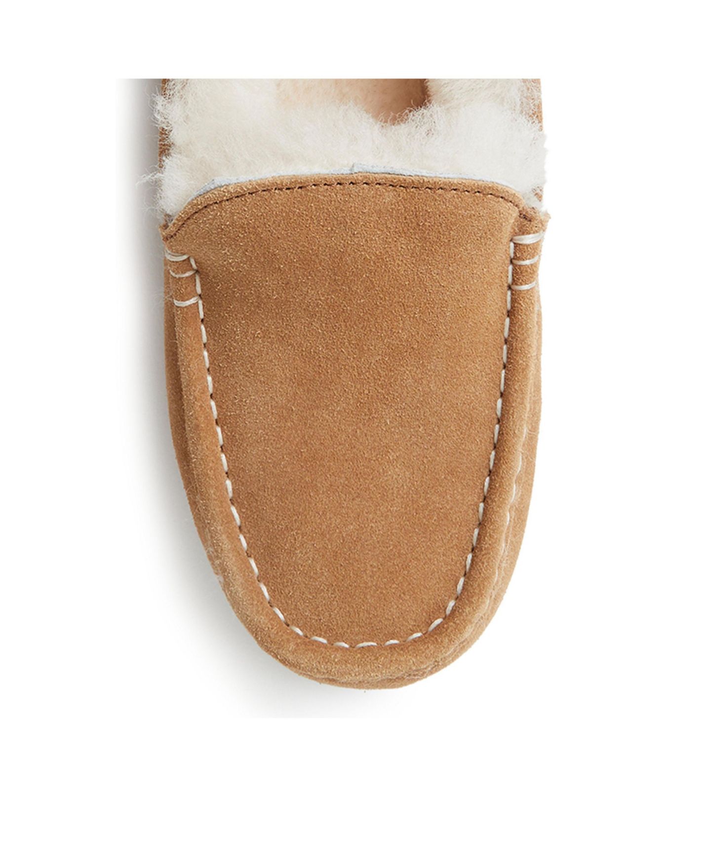 Женские тапочки Fireside by Dearfoams Mel Genuine Shearling Moccasin Slipper, цвет: Каштановый — фото 7
