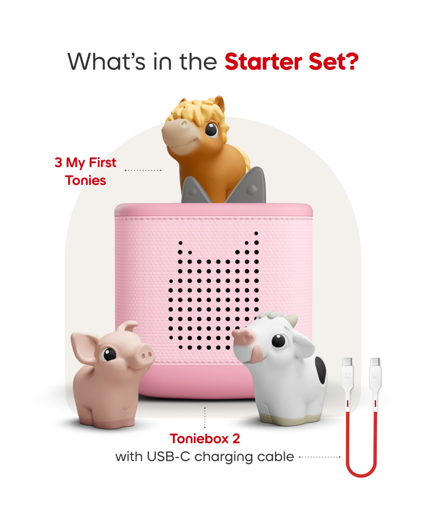 Детские игрушки Tonies Toniebox 2 My First Farm Set Starter Audio Player, Ages 1+ — фото 5