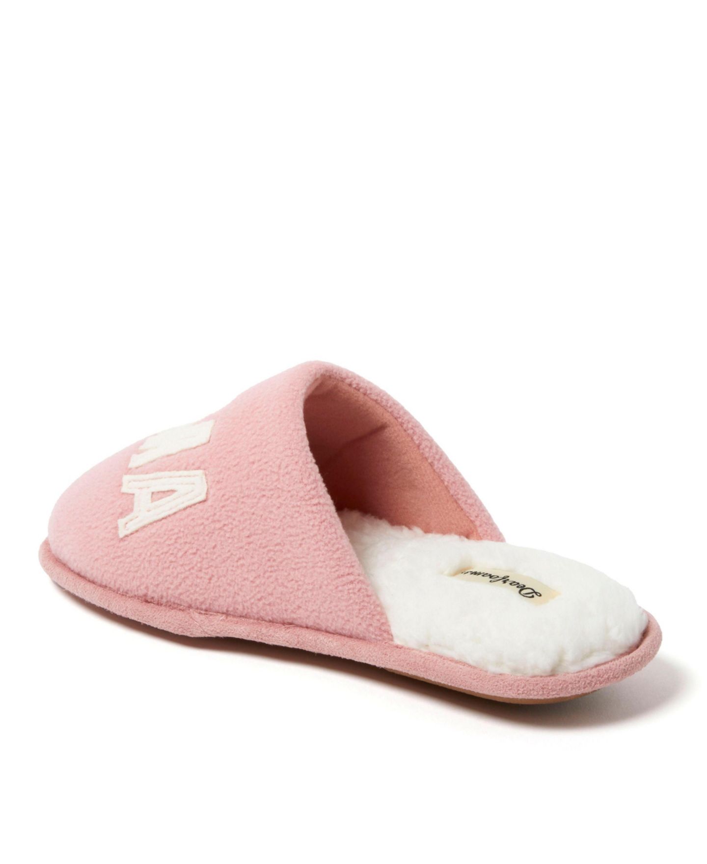 Женские тапочки Dearfoams Carley Mama Bear Mom Scuff Slipper, цвет: Пудровый — фото 3
