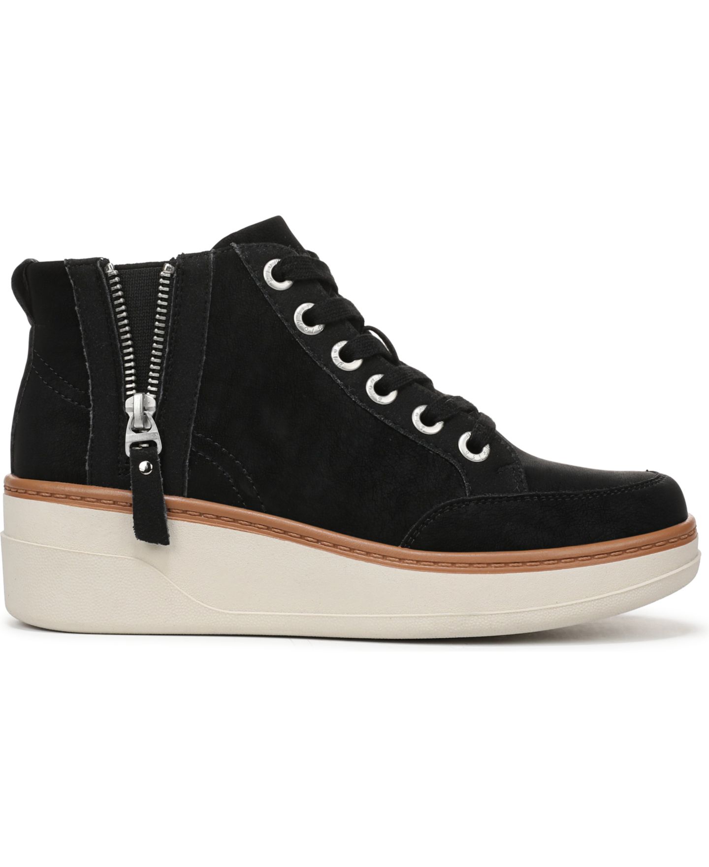 Женские кроссовки Blowfish Malibu Camden Two Wedge High Top, цвет: Чёрная искусственная кожа — фото 2