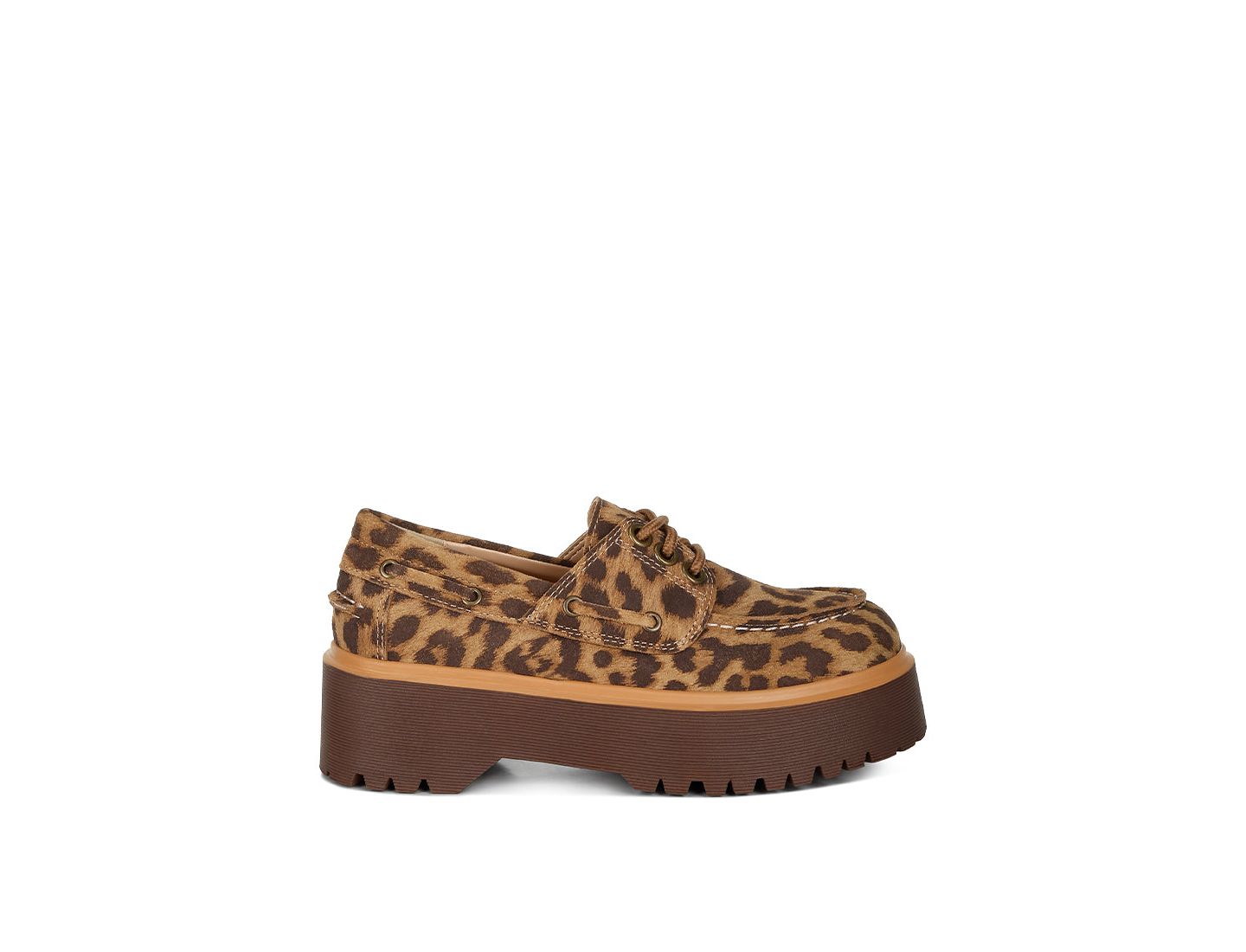 Женские туфли Rag & Co Onglur Leopard Print Suede Oxford, цвет: Коричневый — фото 5