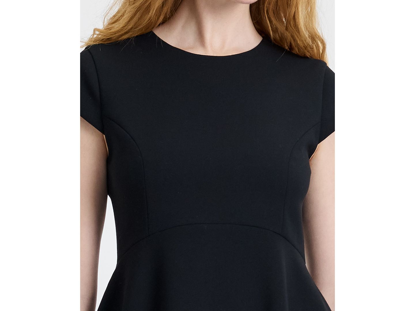 Женское платье French Connection Whisper Cap Short-Sleeve Mini, цвет: Чёрный — фото 2