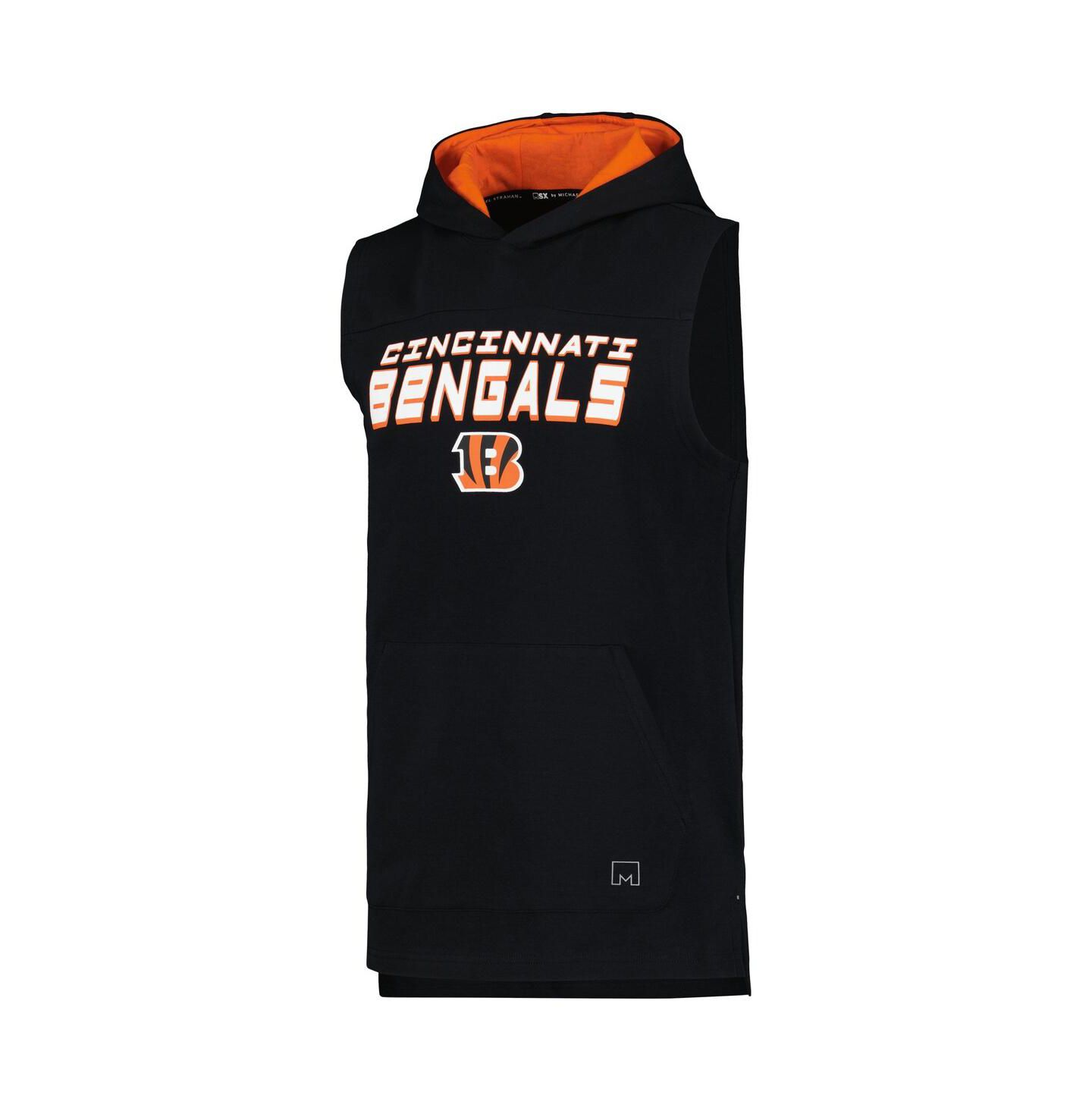 Мужское худи MSX by Michael Strahan Black Cincinnati Bengals Captain Sleeveless T-Shirt — фото 2