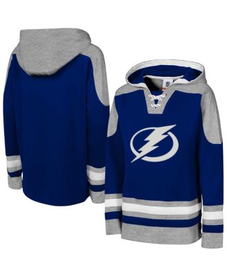 Big Boys and Girls Blue Tampa Bay Lightning Ageless Must Have Home V-Neck Pullover Hoodie