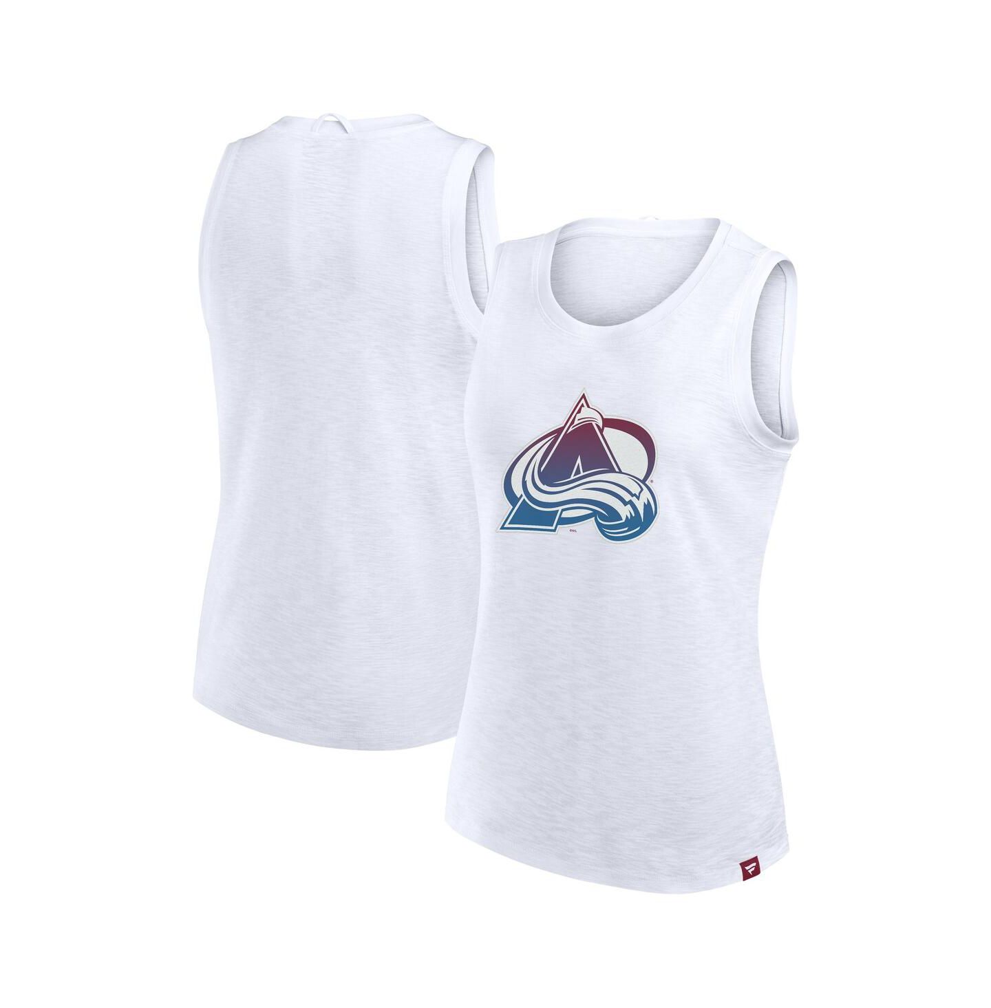 Женский топ Fanatics White Colorado Avalanche Slub — фото 1