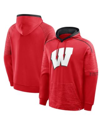 Men's Red Wisconsin Badgers Quad Defender Hoodie
