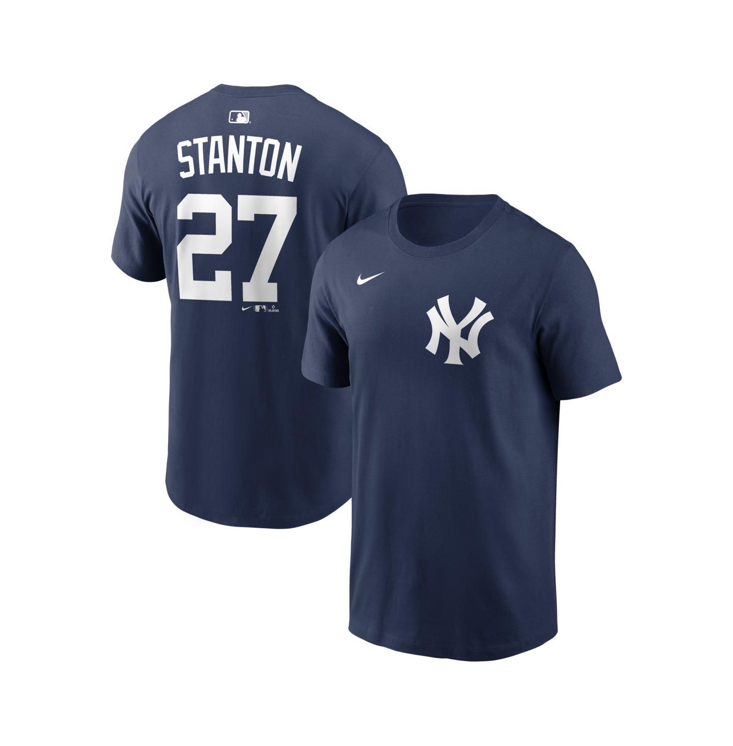 Мужская футболка Nike Giancarlo Stanton Navy New York Yankees Home Name & Number — фото 1