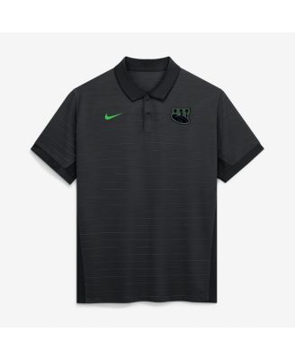 Men's Black/Anthracite Tampa Bay Rays Authentic Collection City Connect Striped Victory Dri-FIT Polo Shirt