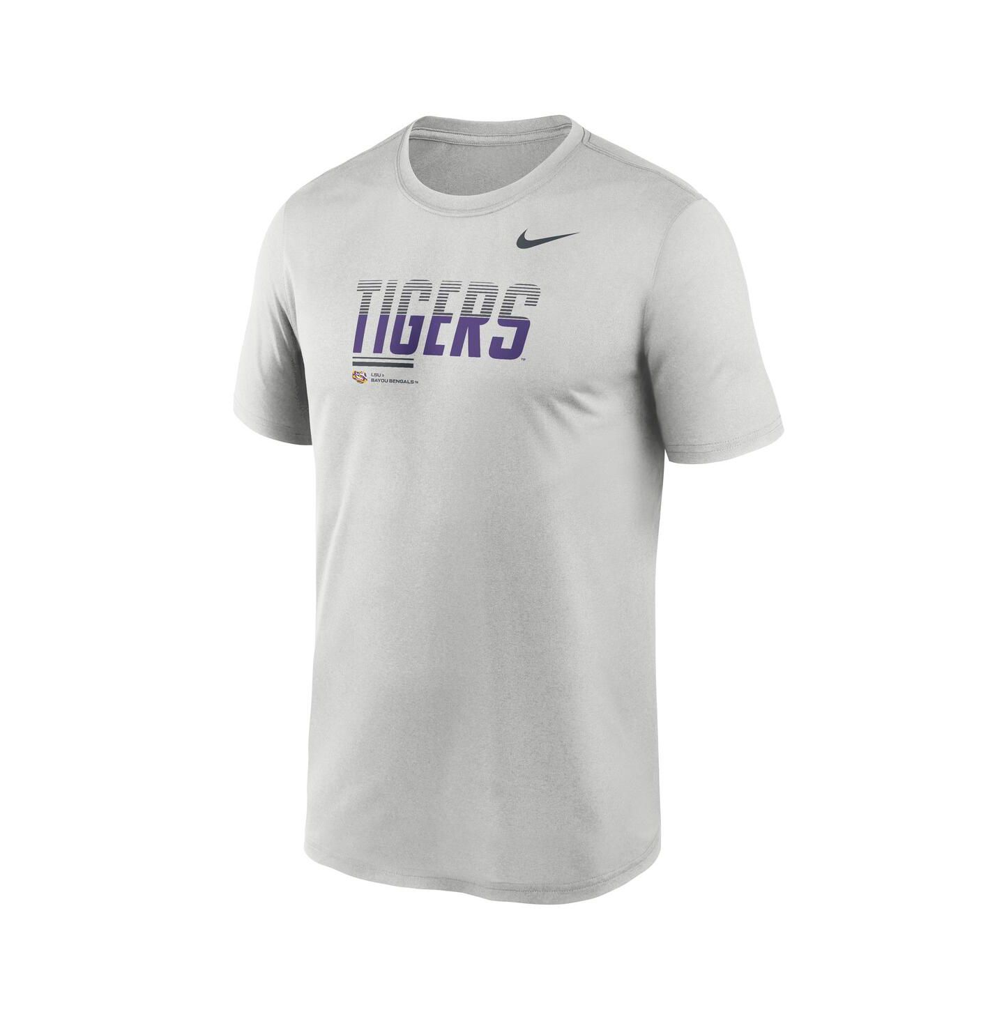 Мужская футболка Nike Gray LSU Tigers Sideline Legend Dri-FIT — фото 1