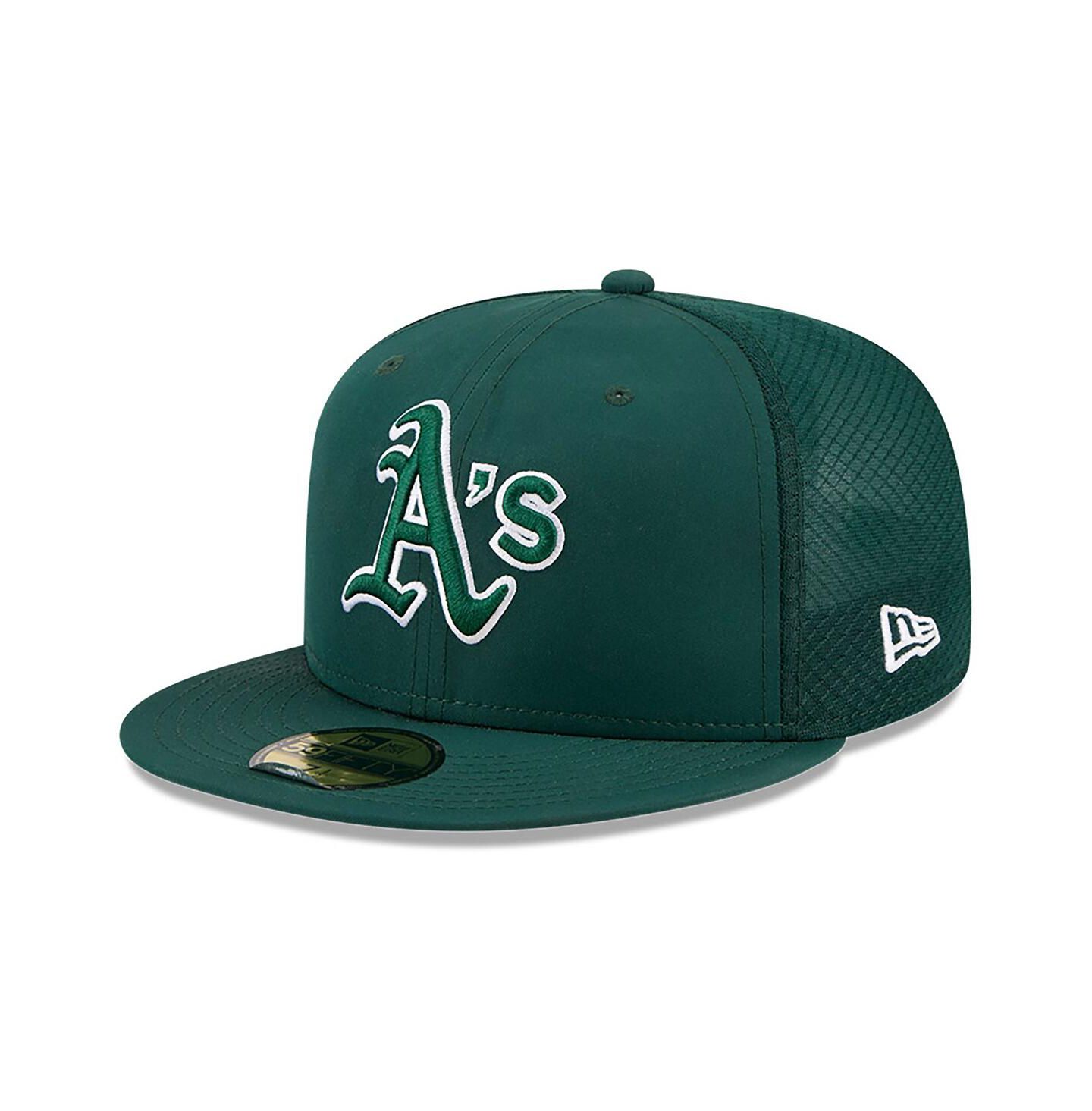 Мужская кепка New Era Green Athletics 2026 Batting Practice 59FIFTY Fitted Hat — фото 1