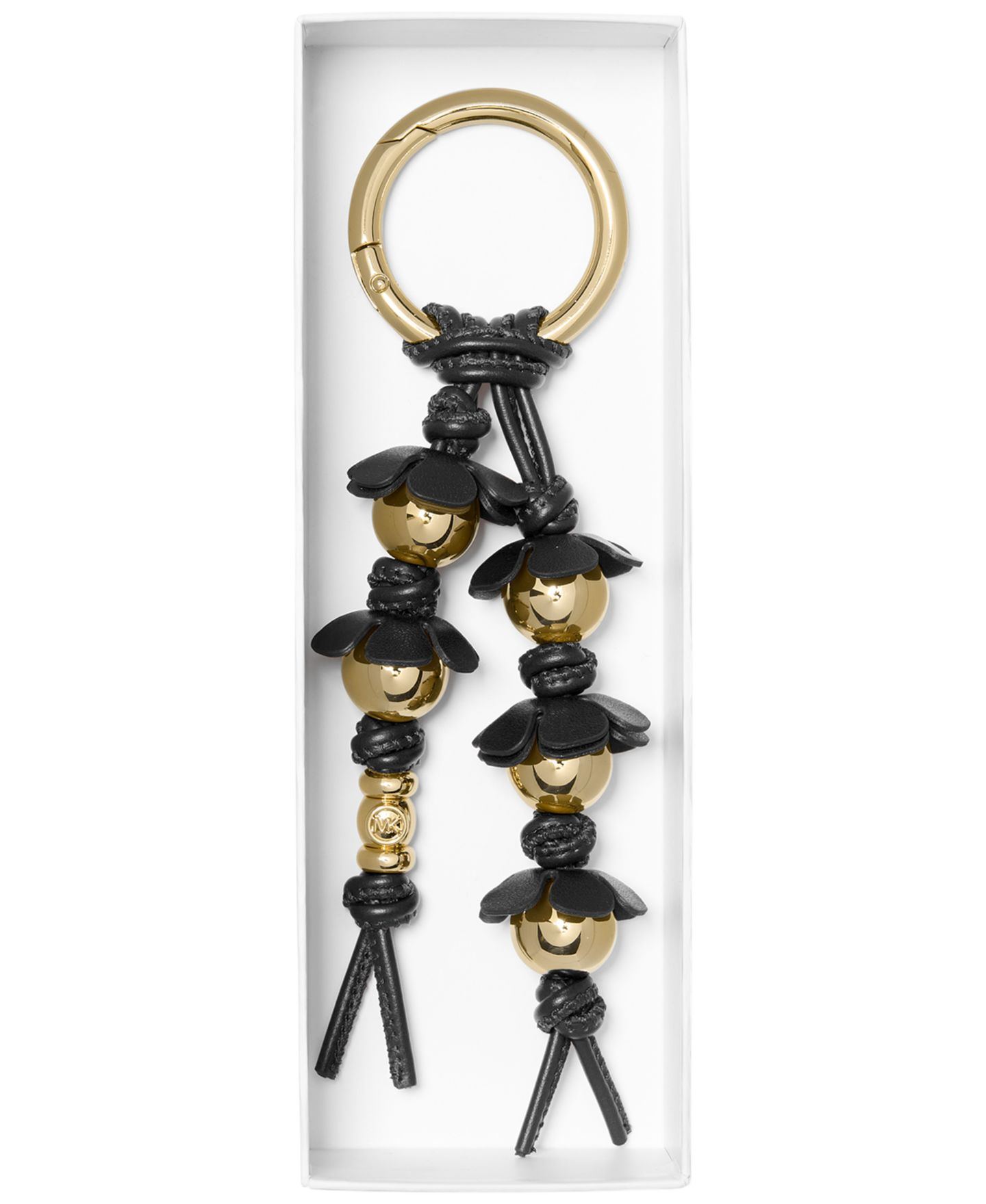 Женская сумка Michael Kors Flower Beaded Charm, цвет: Чёрный — фото 2