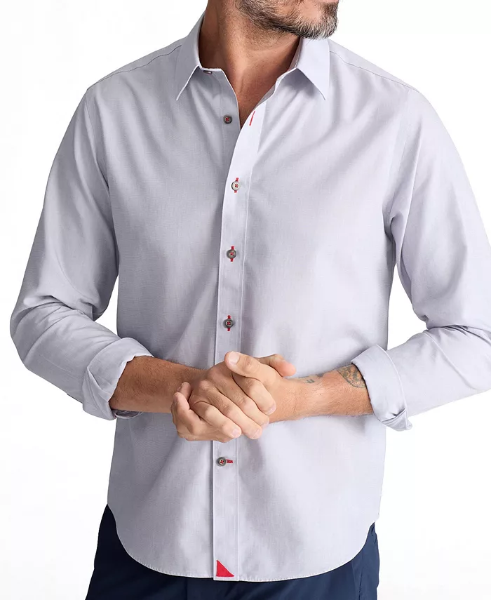 Men's Regular Fit Long Sleeve Wrinkle Free Rubican Shirt
