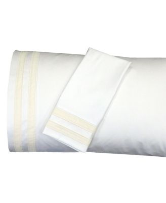 Banded Pillowcase Set Luxurious 608 Thread Count USA
