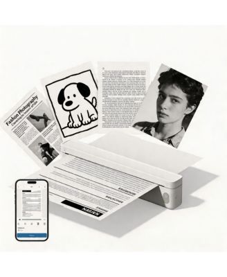 Portable Thermal Printer, Compatible with IOS Android Laptop, Pocket-Sized Mobile Printer for Office Home School