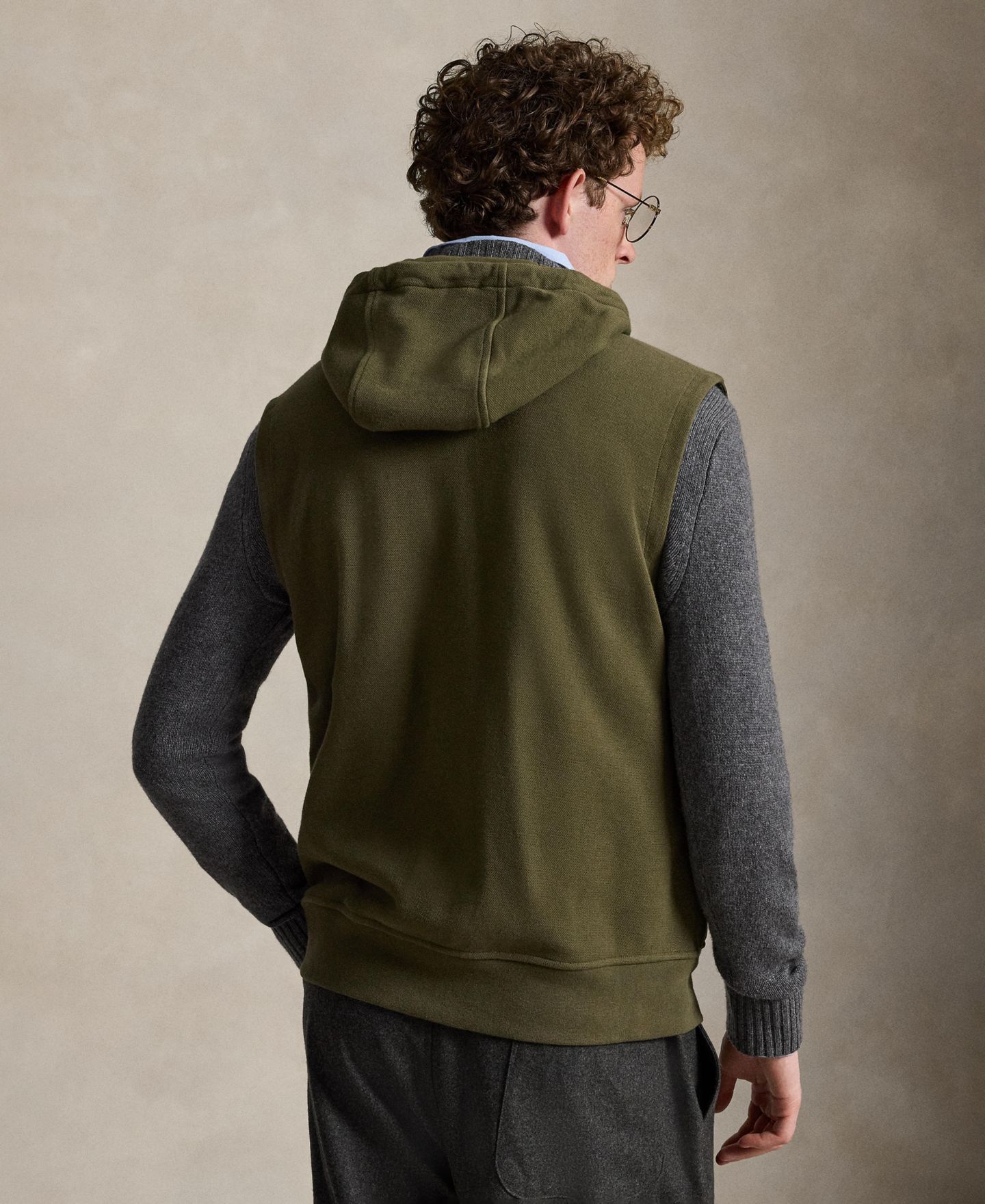 Мужской жилет Polo Ralph Lauren Hybrid Hooded, цвет: Оливковый — фото 4