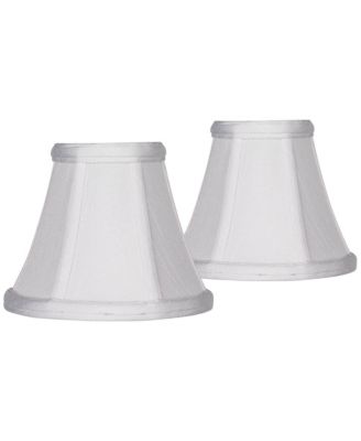 Imperial Shade Set of 2 Empire Lamp Shades Fabric Small 3" Top x 6" Bottom x 5" High Candelabra Clip-On Fitting