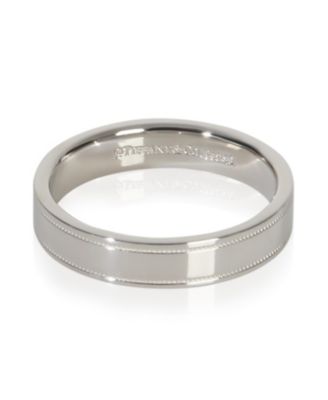Platinum  4mm Milgrain Band