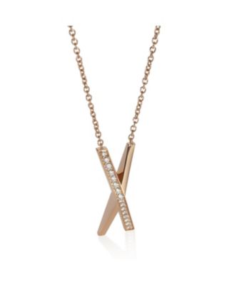 Rose Gold Diamond Atlas X Pendant