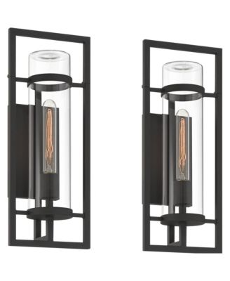 Castello High Modern Outdoor Wall Light Fixture Mount Porch House Set of 2  Marine Grade Finish
