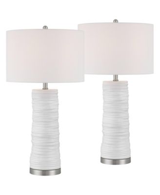 Contours 27 1/2" High Modern Ceramic Table Lamp Set of 2
