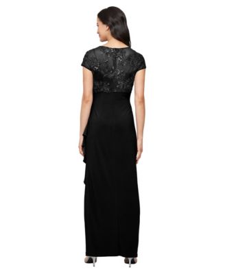 alex evenings dresses black Alex Evenings Women's Contour Sheathe Long Dress - Black
