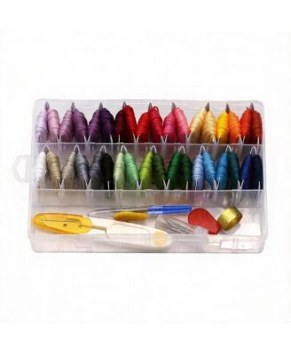 53Pieces 36 Color Embroidery Floss Kit Storage Box Stitching Threads DIY Cross Accessories Beginner