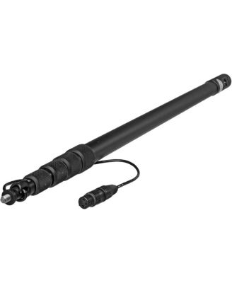 2.7inch to 9. 2inch 5-Section Aluminum Avalon Series Boom Pole with Coiled Cable, Right Angle Fem and Male XLR, Side Exit