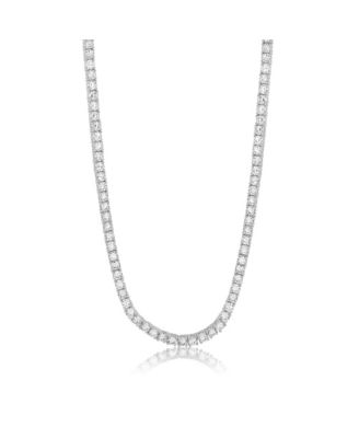 Elegant Round Brilliant Cubic Zirconia Tennis Necklace.