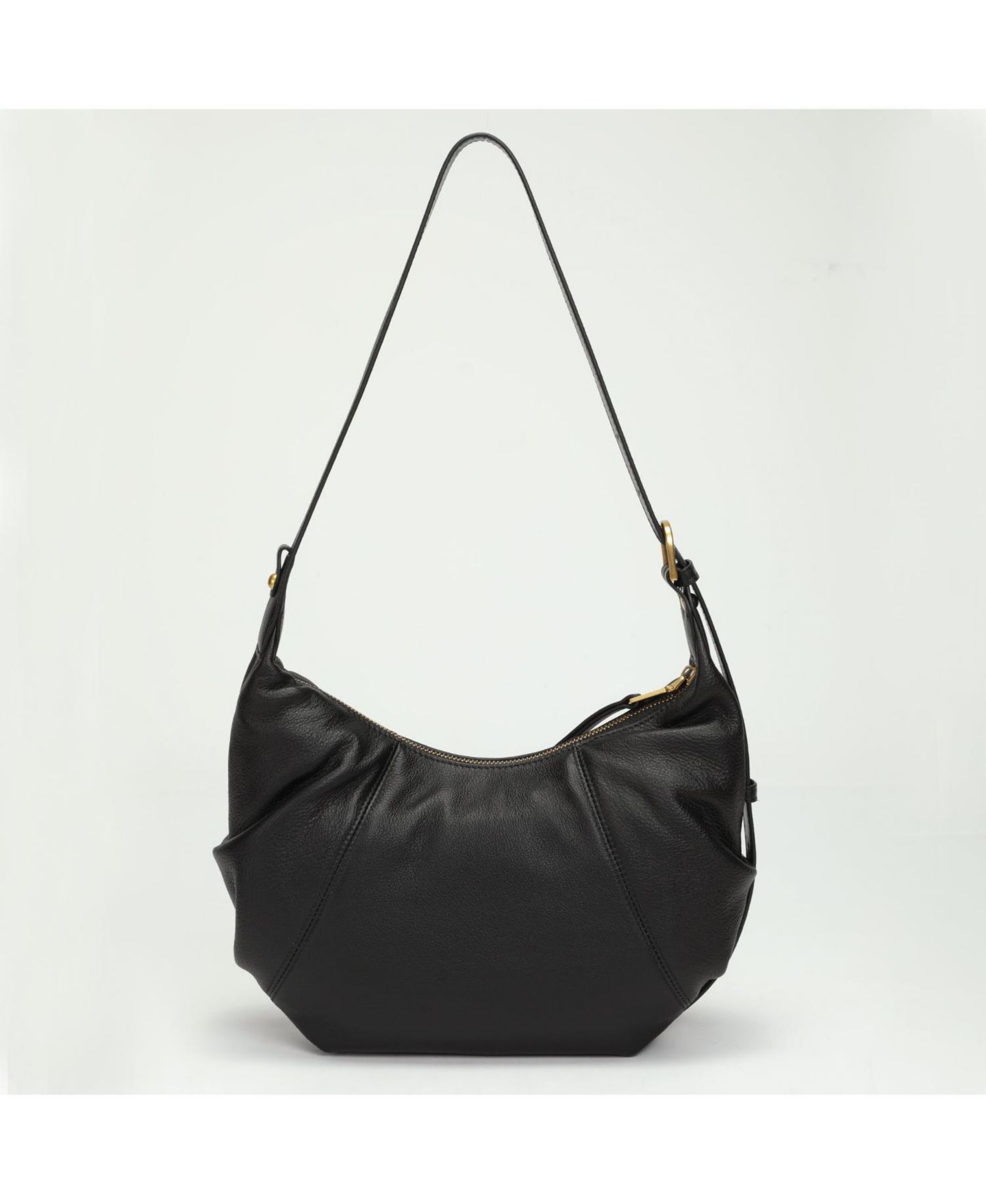 Женская сумка SUSU Nova Leather Crescent Hobo Medium Shoulder Bag Slouchy Half-Moon Dumpling, цвет: Чёрный — фото 7