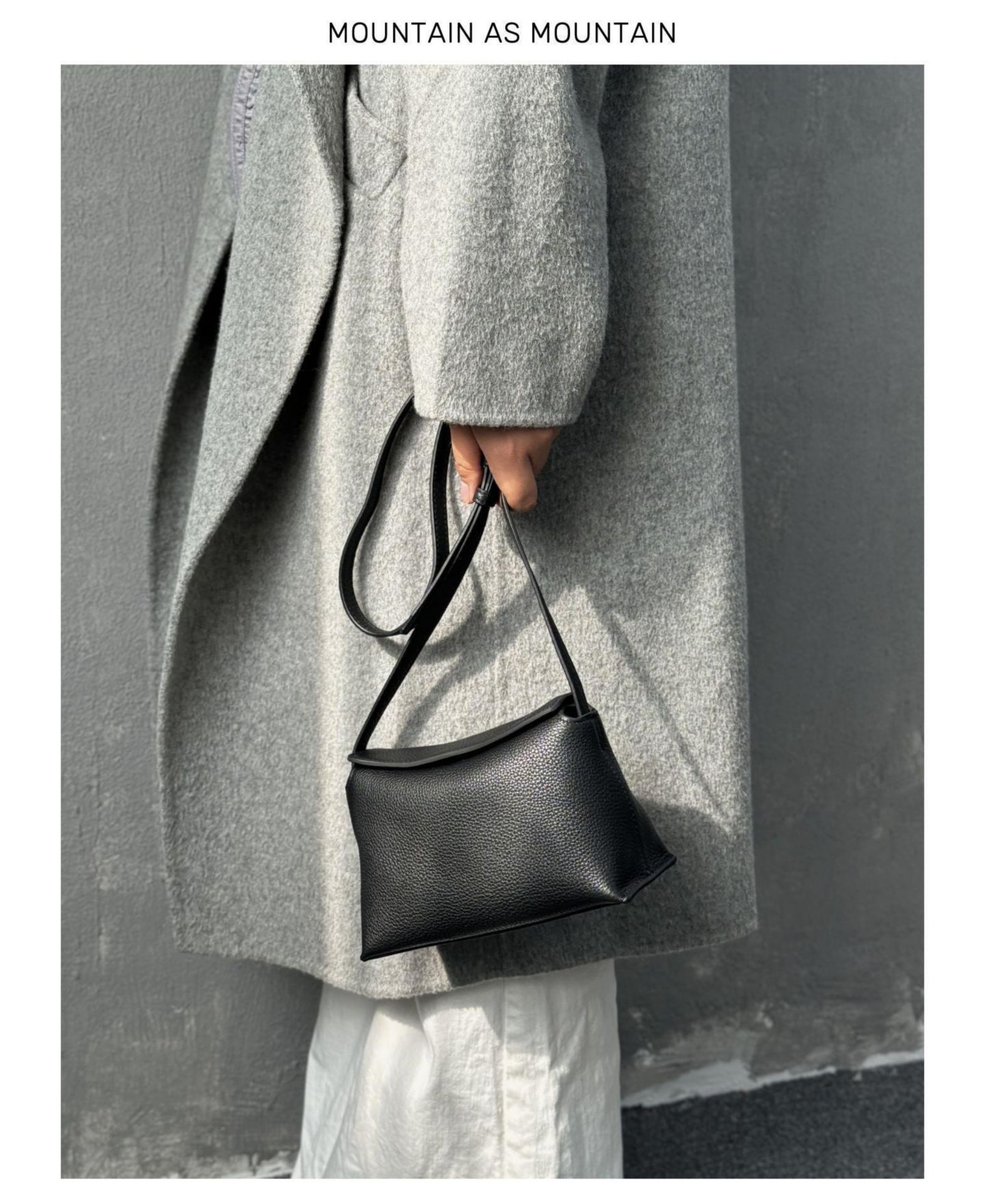 Женская сумка SUSU Ivy Small Pebbled Leather Crossbody Bag Minimalist Shoulder Bag Lightweight Everyday Purse, цвет: Чёрный — фото 2