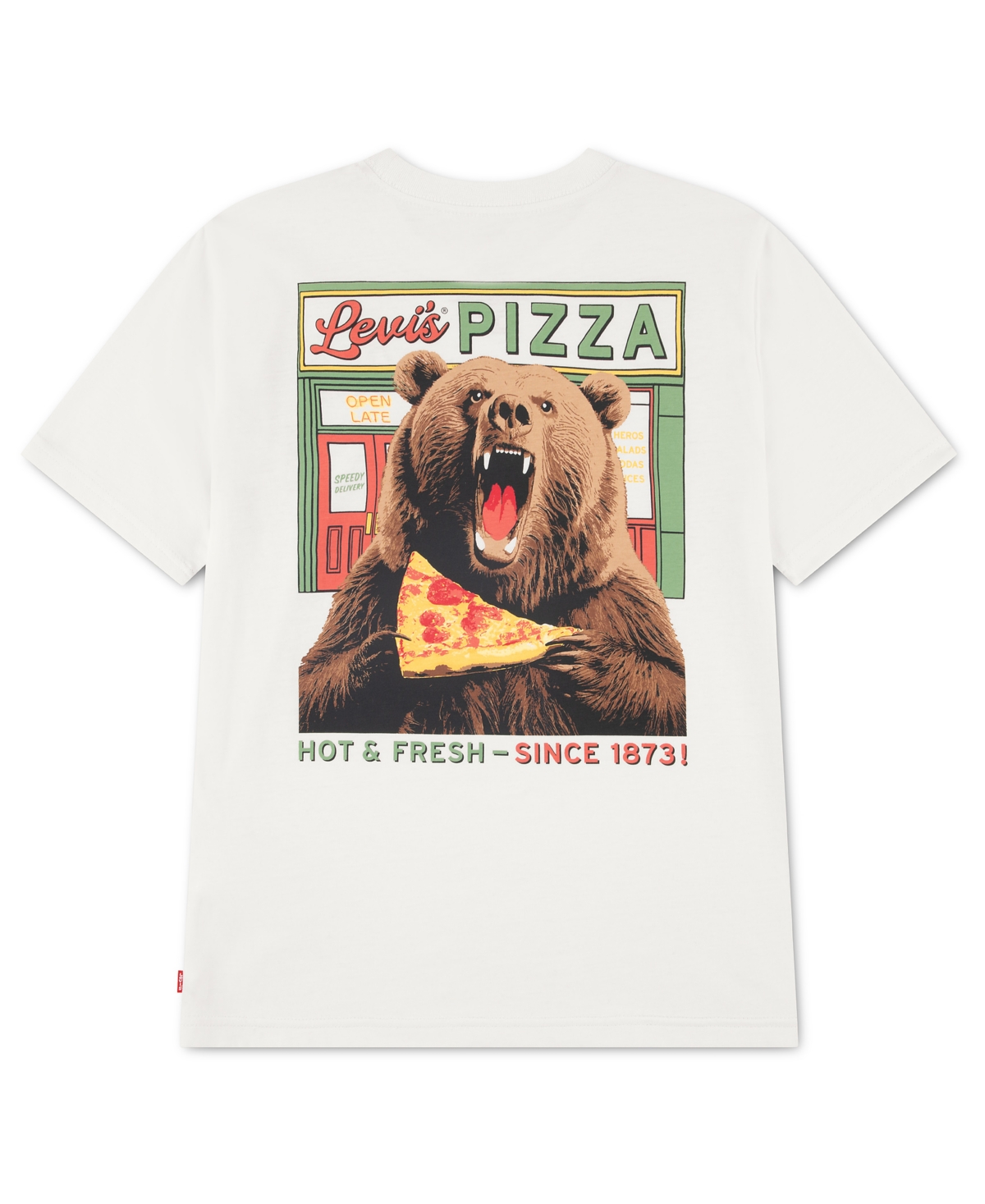 Levi's Boys' 8-20 Pizza Loving Bear T-Shirt