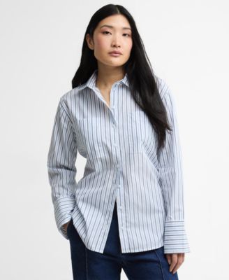 Women's Relaxed Striped Poplin Shirt