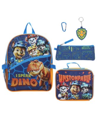 Boys' and Girls' Backpack, Lunch Bag, Pencil Case, Key Chain and Caraniber, 5-Piece Set
