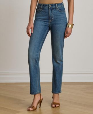 Women's High-Rise Slim-Fit Straight Jeans