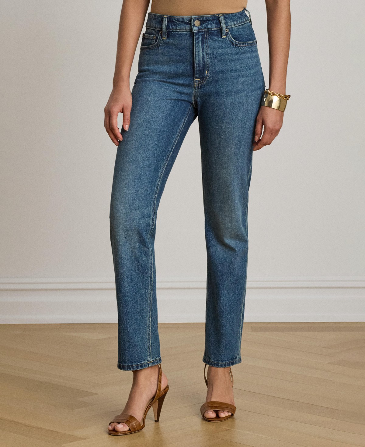 Женские джинсы Lauren Ralph Lauren Women's High-Rise Slim-Fit Straight Jeans — фото 1
