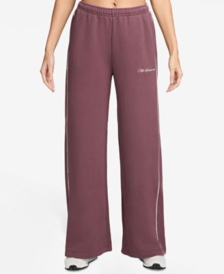 Studio Fleece Women's Mid-Rise Wide-Leg Scallop Pants
