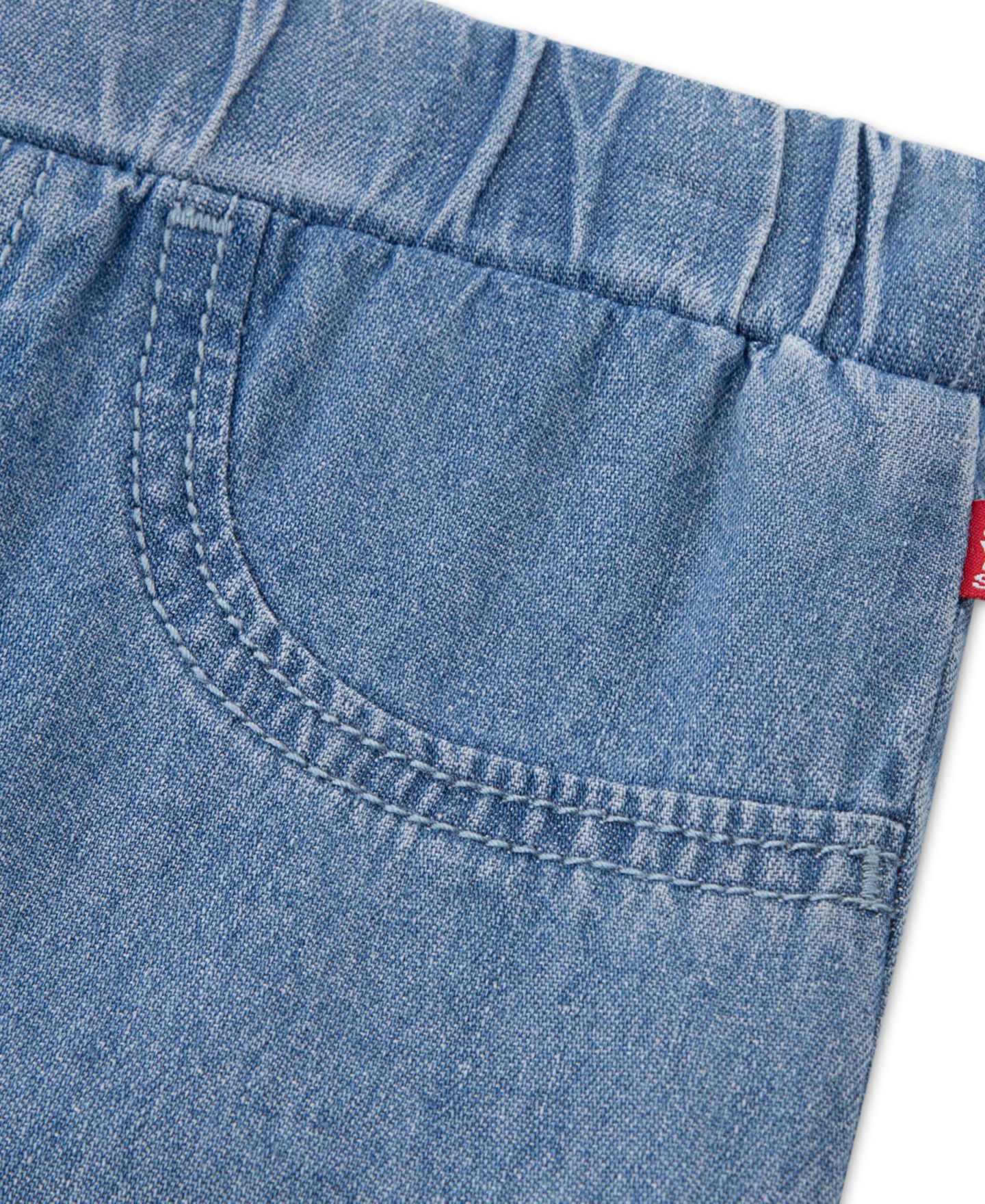 Детский комплект Levi's: топ с коротким рукавом и брюки, 2T-7, цвет: Небесно-голубой — фото 3