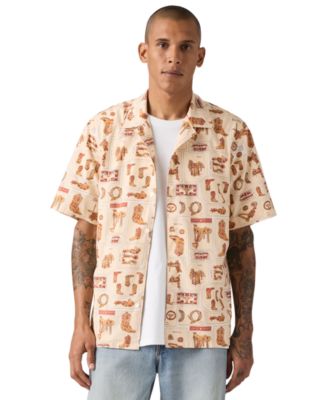 Premium Men's Short-Sleeve Camp Collar Shirt